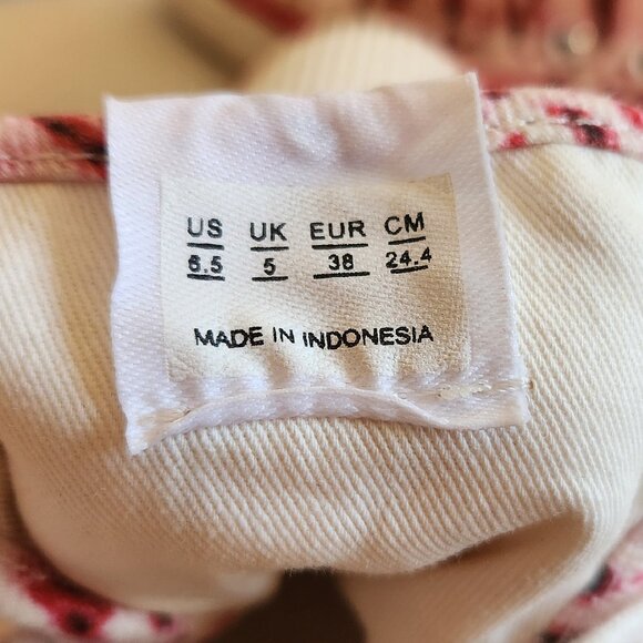 Isabel Marant Benkeen Red/Pink Tie-Dye Canvas High-Top Sneakers — US 7 - Picture 7 of 14